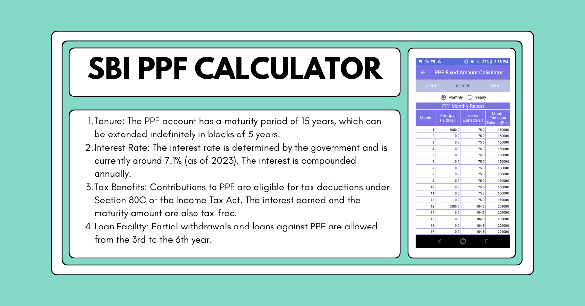 Sbi PPF Calculator